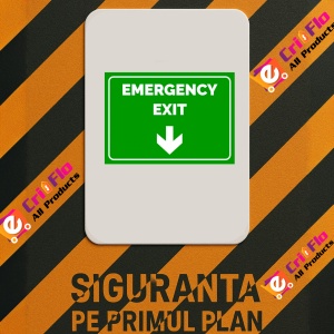 Indicator Emergency exit, Sticker autocolant - Img 2
