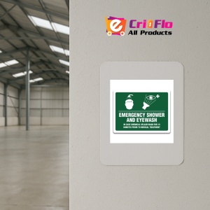Indicator EMERGENCY SHOWER AND EYEWASH SIGN, Sticker autocolant - Img 3