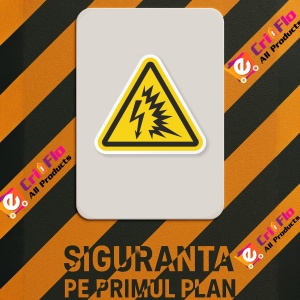 Indicator Eticheta pentru curent fulger, Sticker autocolant - Img 2
