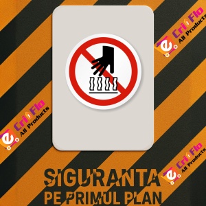 Indicator Eticheta pentru suprafata fierbinte Nu atingeti, Sticker autocolant - Img 2