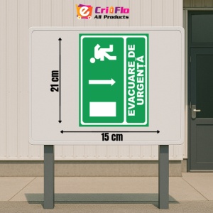 Indicator Evacuare urgenta aici, Sticker autocolant - Img 2