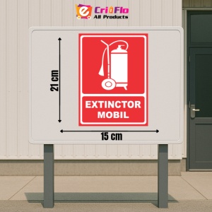 Indicator Extinctor mobil, Sticker autocolant - Img 2