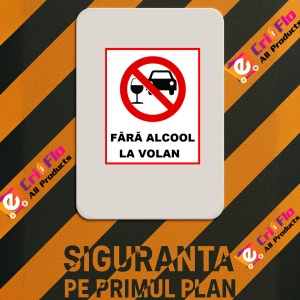 Indicator Fara alcool la volan, Sticker autocolant - Img 2