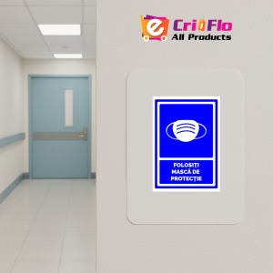 Indicator Folositi masca de protectie, Sticker autocolant - Img 4