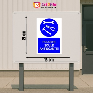 Indicator Folositi scule antiscantei indicator de obligativitate, Sticker autocolant - Img 2