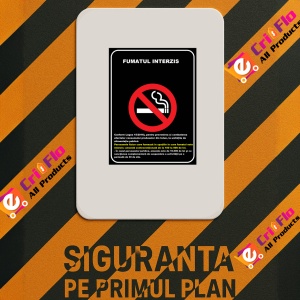 Indicator Fumatul interzis conform legii 15, Sticker autocolant - Img 2