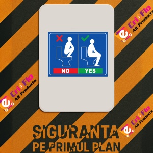 Indicator How to Use The Toilet, Sticker autocolant - Img 2