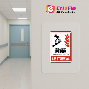 Indicator In Case of Fire Do Not Use Elevator Sign, Sticker autocolant - Img 4