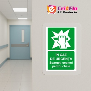 Indicator In caz de urgenta spargeti geamul pentru cheie, Sticker autocolant - Img 5
