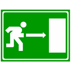 Indicator In dreapta pentru salvare, Sticker autocolant