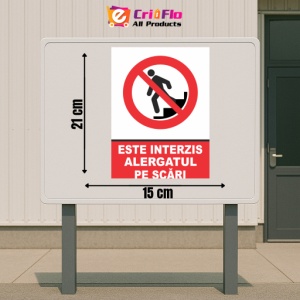 Indicator Indicator este interzis alergatul pe scari, Sticker autocolant - Img 2
