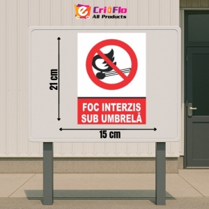 Indicator Indicator foc interzis sub umbrela, Sticker autocolant - Img 2