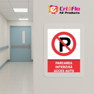 Indicator Indicator interdictie parcarea interzisa acces auto, Sticker autocolant - Img 5