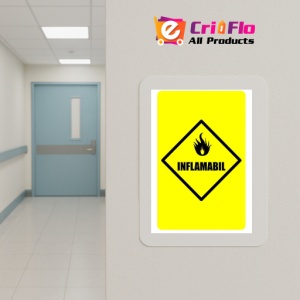 Indicator inflamabil indicator de avertizare, Sticker autocolant - Img 5
