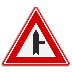 Indicator Intersectie prioritate drum lateral dreapta, Sticker autocolant