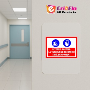 Indicator Interzis accesul la tablourile electrice fara echipament, Sticker autocolant - Img 4