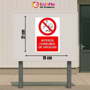 Indicator Interzis consumul de droguri indicator de interzicere, Sticker autocolant - Img 2