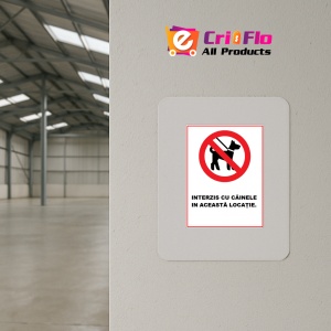 Indicator Interzis cu cainele in aceasta locatie, Sticker autocolant - Img 3