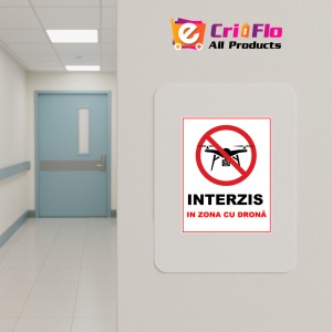 Indicator Interzis in zona cu drona, Sticker autocolant - Img 4