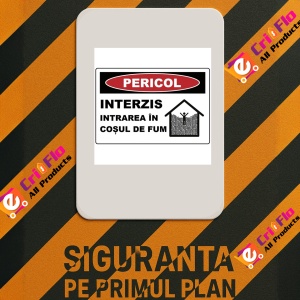 Indicator Interzis intrarea in cosul de fum, Sticker autocolant - Img 2