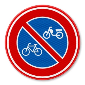 Indicator Interzis parcare biciclete si motociclete, Sticker autocolant
