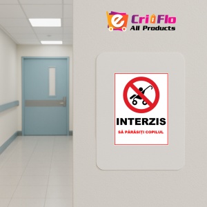 Indicator Interzis sa parasesti copilul, Sticker autocolant - Img 4