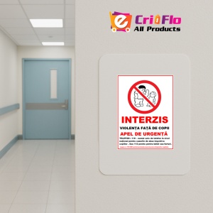 Indicator Interzis violenta fata de copii, Sticker autocolant - Img 4