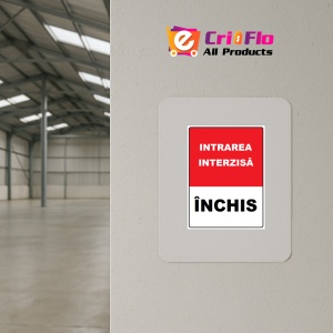 Indicator Intrare interzisa inchis, Sticker autocolant - Img 3