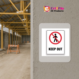 Indicator KEEP OUT SIGNS, Sticker autocolant - Img 5