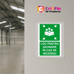 Indicator Loc pentru adunare in caz de incendiu, Sticker autocolant - Img 4