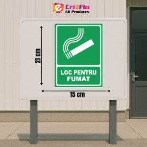 Indicator Loc pentru fumat, Sticker autocolant - Img 2