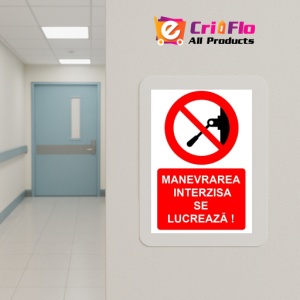 Indicator Manevrarea interzisa se lucreaza indicator de interzicere, Sticker autocolant - Img 5