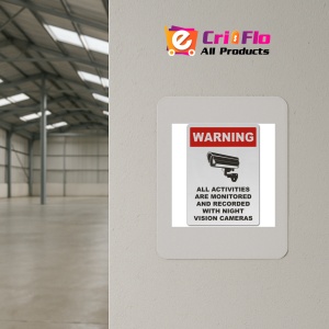 Indicator Monitored By Night Vision Camera Sign, Sticker autocolant - Img 3