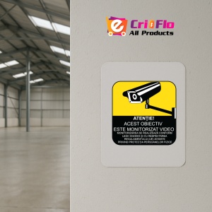 Indicator Monitorizat video, Sticker autocolant - Img 3