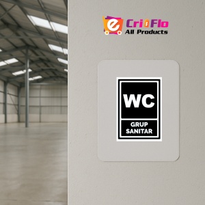 Indicator Negru wc grup sanitar, Sticker autocolant - Img 3