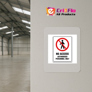 Indicator NO ACCESS AUTHORISED PERSONNEL ONLY SIGN, Sticker autocolant - Img 3