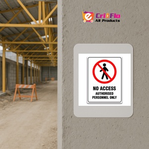 Indicator NO ACCESS AUTHORISED PERSONNEL ONLY SIGN, Sticker autocolant - Img 5