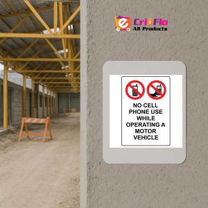 Indicator No cell phone use while operating a motor vehicle Sign, Sticker autocolant - Img 5