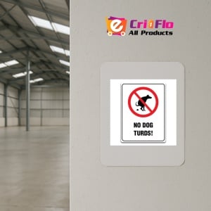 Indicator NO DOG TURDS SIGN, Sticker autocolant - Img 3