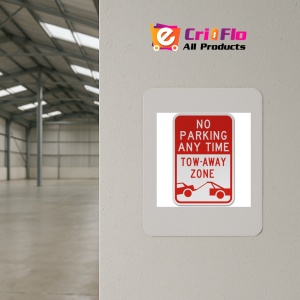 Indicator No Parking Any Time Tow Away Zone, Sticker autocolant - Img 3