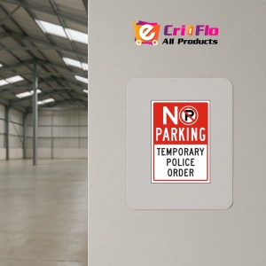 Indicator No Parking Temporary Police Order Sign, Sticker autocolant - Img 3
