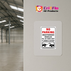 Indicator No parking unauthorised vehicles sign, Sticker autocolant - Img 3