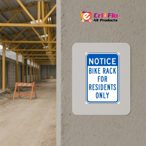 Indicator Notice Bike Rack for Residents Only Sign, Sticker autocolant - Img 5