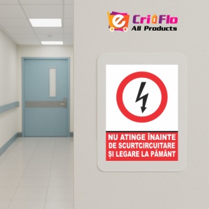 Indicator Nu atinge inainte de scurtcircuitare si legare la pamant, Sticker autocolant - Img 5