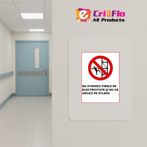 Indicator Nu atingeti firele de electricitate si nu va urcati pe stalpii, Sticker autocolant - Img 4
