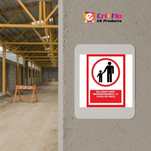 Indicator Nu lasati copiii nesupravegheati la locul de joaca, Sticker autocolant - Img 5