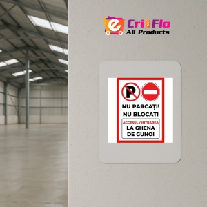 Indicator Nu parcati nu blocati accesul intrarea la ghena de gunoi v1, Sticker autocolant - Img 3