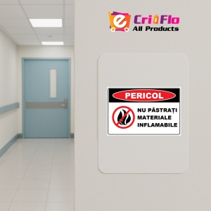 Indicator Nu pastrati materiale inflamabile, Sticker autocolant - Img 4