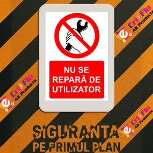 Indicator Nu se repara de utilizator indicator de interzicere, Sticker autocolant - Img 3
