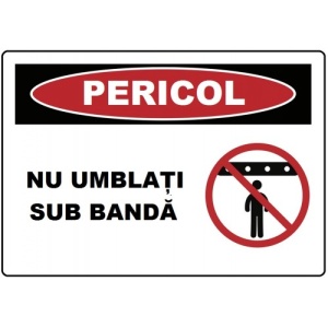 Indicator Nu umblati sub banda, Sticker autocolant